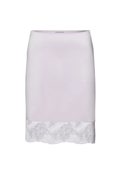 Hanro Eva Lace Trim Half Slip In White