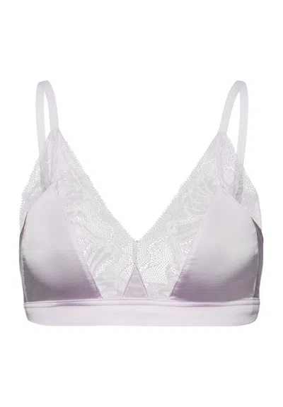 Hanro Eva Lace Trim Soft Cup Bra In Purple