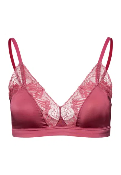 Hanro Eva Lace Trim Soft Cup Bra In Red
