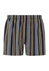 Hanro Men's Fancy Woven Cotton Boxers In Ocean Stripe