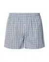 Hanro Fancy Woven Cotton Boxer In Gray