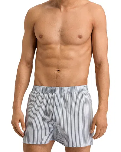 Hanro Fancy Woven Boxers In Light Gray