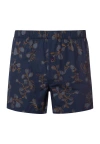 Hanro Fancy Woven Cotton Boxer In Blue