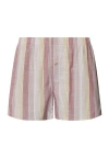 Hanro Fancy Woven Cotton Boxer In Bluewood Stripe