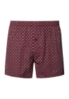 Hanro Fancy Woven Cotton Boxer In Red