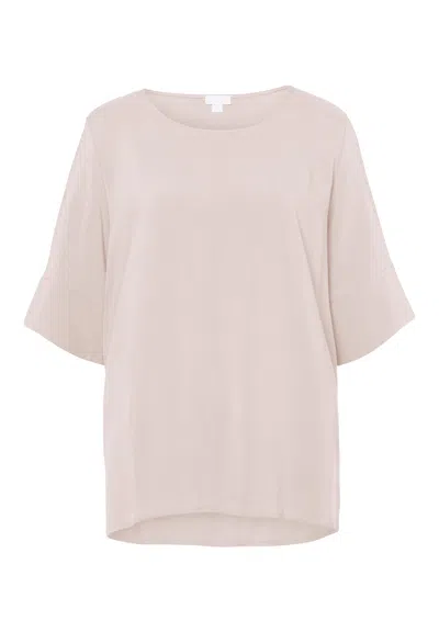 Hanro Favourites Flowy Round Neck Top In Neutral