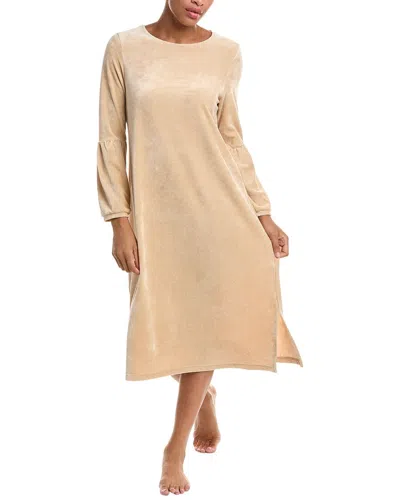 Hanro Favourites Round Neck Velvet Dress In Animal Print