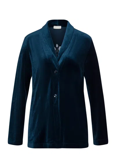 Hanro Favourites Velvet Blazer In Blue