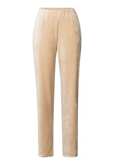 Hanro Favourites Velvet Lounge Pants In Neutral