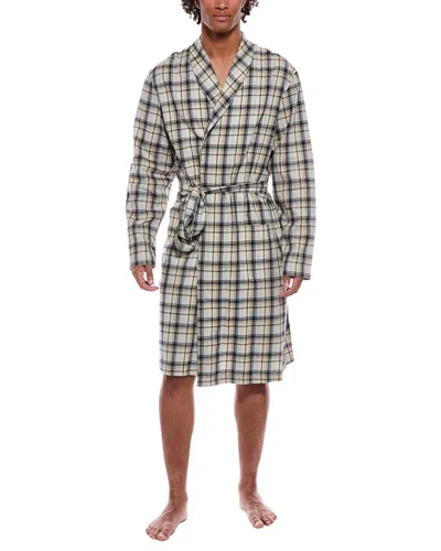Hanro Flannel Robe In Tan