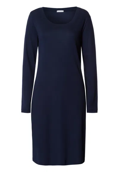 Hanro Flora Cotton Cashmere Nightgown In Blue