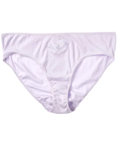 Hanro Floral Embroidered Hi-cut Brief In Animal Print
