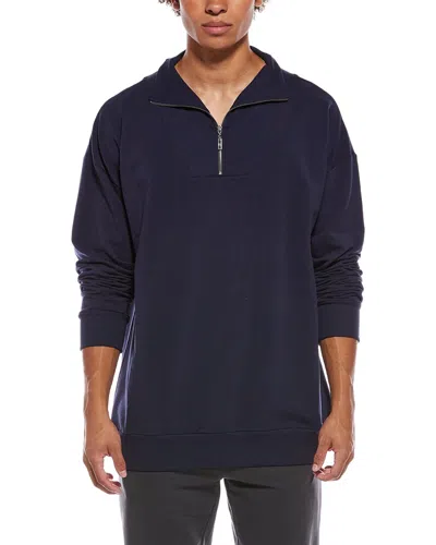 Hanro Zip-up Sweatshirt In Blue