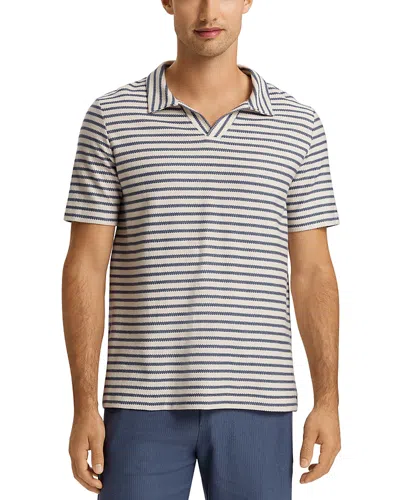 Hanro French Terry Regular Fit Striped Shirt In White