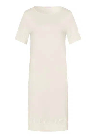 Hanro Gaia Lace Insert Nightgown In White