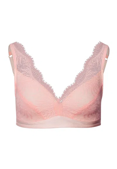 Hanro Gale Lace Trim Soft Cup Spacer Bra In Pink