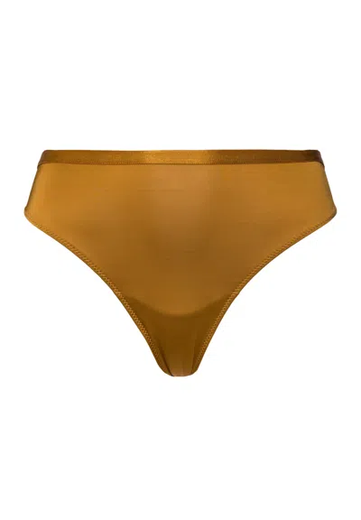 Hanro Gale Soft Brazillian Panty In Brown