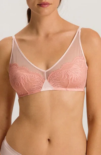 Hanro Gale Wireless Bra In Rosewater