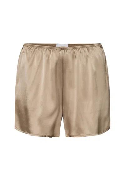 Hanro Grand Central Silk Knickers In Neutral