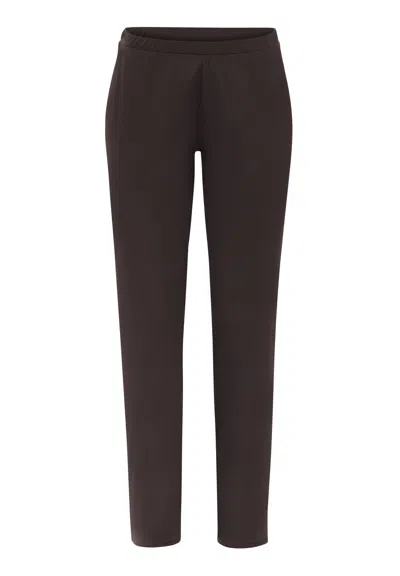 Hanro Grand Central Tencel™ And Silk Knit Pant In Dark Mocha