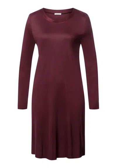 Hanro Grand Central Tencel™ And Silk Nightgown In Burgundy