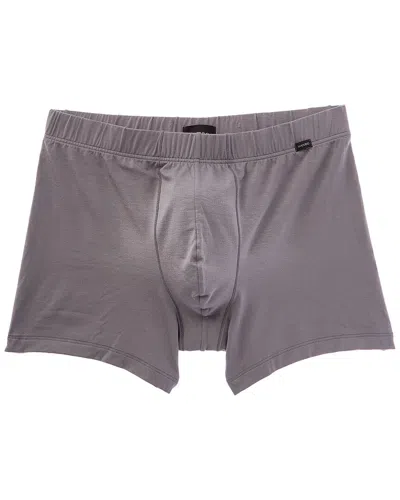 Hanro Harry Silk-blend Boxer Brief In Gray