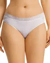 Hanro Cotton Delight Lace-trim High-cut Briefs In White