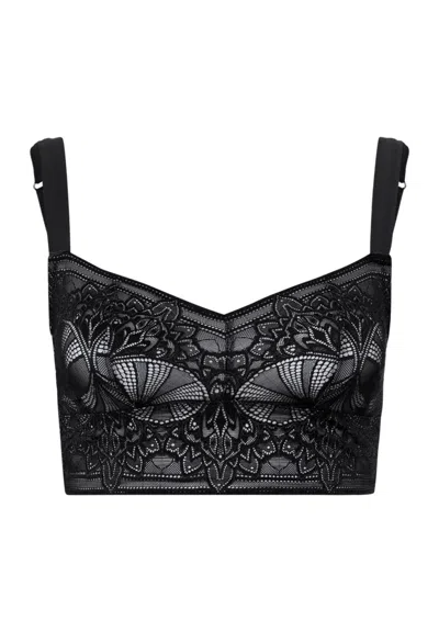 Hanro Holly Lace Bralette In Animal Print