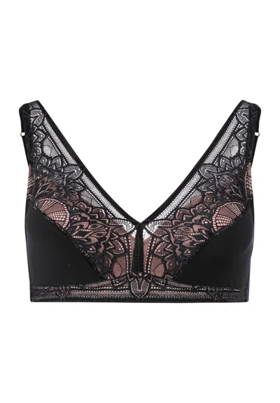 Hanro Holly Lace Spacer Soft Cup Bra In Black