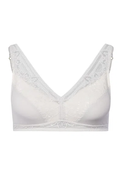 Hanro Holly Lace Spacer Soft Cup Bra In Gray
