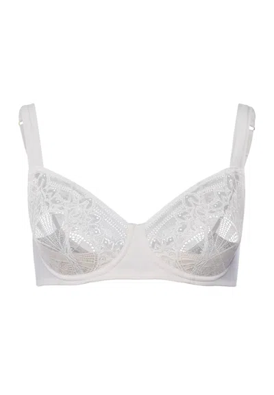 Hanro Holly Lace Underwire Bra In Silver