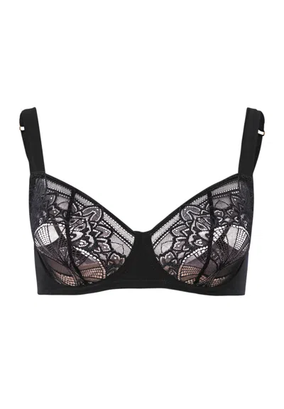 Hanro Holly Lace Underwire Bra In Black