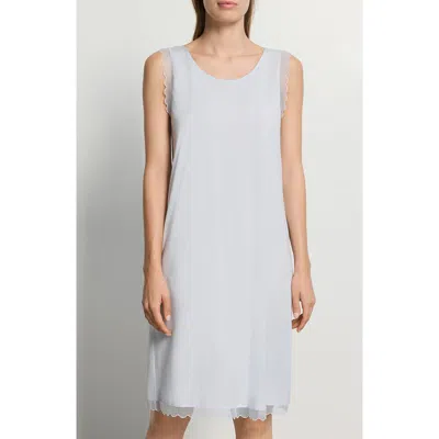 Hanro Inaya Scallop Tank Dress In Metallic