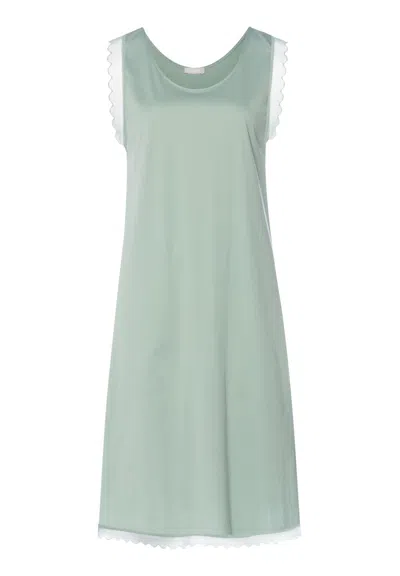 Hanro Inaya Scalloped Lace Cotton Tank Nightgown In Multi