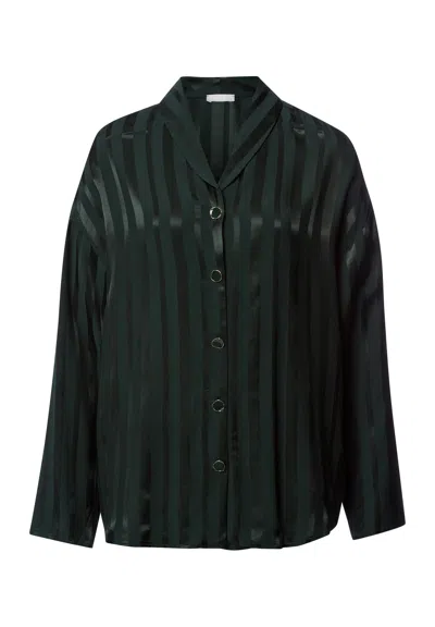 Hanro Indra Jacquard Stripe Shirt In Green