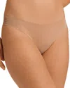 Hanro Invisible Cotton Thong Underwear In Beige