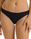 Hanro Invisible Cotton Low-rise Cotton-jersey Thong In Black