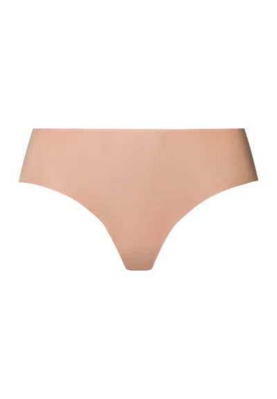 Hanro Invisible Cotton Cotton Blend High Cut Brief In Brown