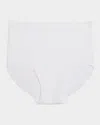 Hanro Invisible Cotton Full Mid-rise Briefs In Beige