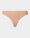 Hanro Invisible Cotton Thong Underwear In Beige