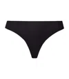 Hanro Invisible Cotton Thong In Black