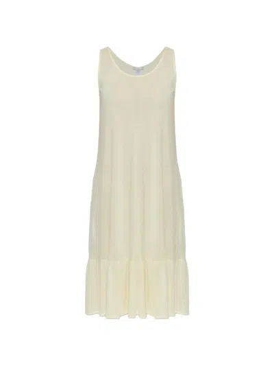 Hanro Ruffled Sleeveless Nightdress In Neutral