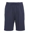 Hanro Natural Living Organic Cotton Drawstring Shorts In Navy