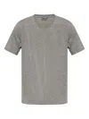 Hanro Lounge V-neck Tee In Stone Melange