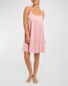 Hanro Juliet Pleated Chemise In Coral Pink