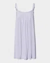 Hanro Womens Purple Heather Pleated Spaghetti-strap Cotton Nightdress In Purple Heather
