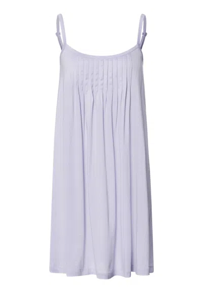 Hanro Juliet Pleated Cotton Babydoll In Purple