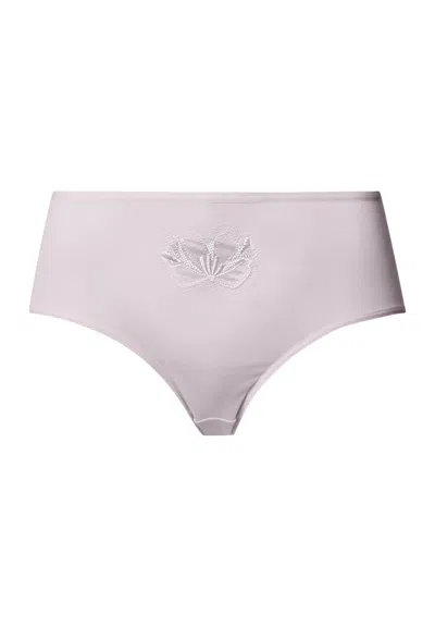 Hanro Kalea Floral Embroidered Full Brief In Purple