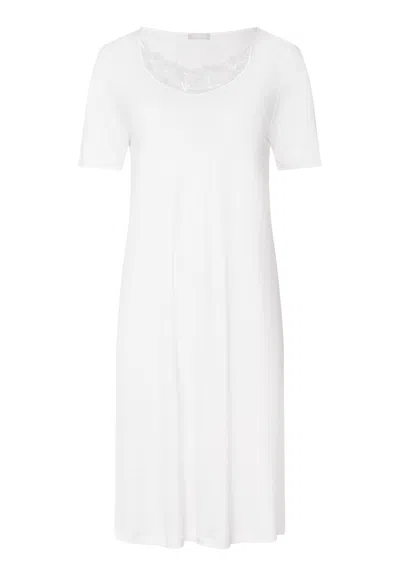 Hanro Kalea Floral Tulle Cotton Nightgown In White
