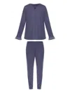 Hanro Keyhole-detail Pyjama (set Of Two) In Blue